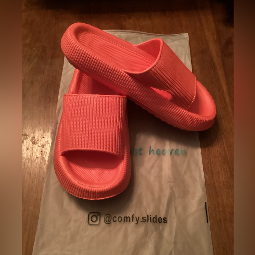 ComfySlides Red Orange M9.5 W10.5 - Picture 4 of 4